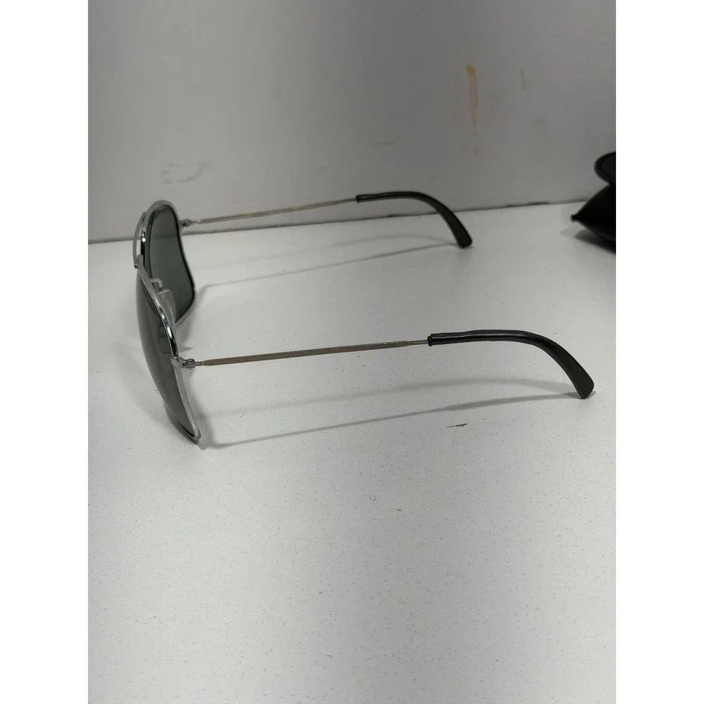 Cool‎ Ray Vintage Silver Aviator Sunglasses with Blublocker Clip-On Lenses
